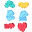 Valentine Gnomes cookie cutter set of 6.jpg Valentines Day cookie cutter set of 56