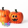Untitled-1-06.jpg Fidget pumpkin, Print In Place toy, No support needed, Flexi Spinner Pumpkin