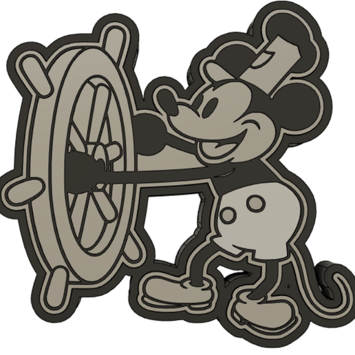 Download STL file Lamp / Mickey Steamboat Willie • Design to 3D print ...