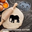 CUTTERS.png Elephant cookie cutter pastry dough biscuit sugar food