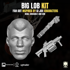 1.png Archivo STL Big Lob fan art Kit for action figurtes・Modelo imprimible en 3D para descargar