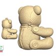 Valentine-Knitting-Bear-and-Pendant-4.jpg Valentine Knitting Bear and Pendant 3D Printable Model