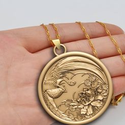 bird-with-flower03.jpg Fichier STL pendentif oiseau avec fleur・Design pour imprimante 3D à télécharger