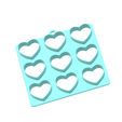 3.png Candy Heart Cookie Cutters | 7-Single Cutters & 3-Multi Cutters Included | STL File