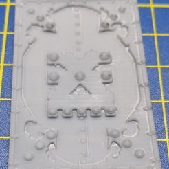 TOP HATCH rhino csm trims v26 - Type A.jpg Archivo STL Marines espaciales del caos. Adornos de la escotilla superior del rinoceronte (Tipo A - Khorne)・Modelo para descargar y imprimir en 3D
