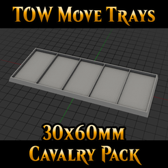 Miniature.png The Old World  - Move Tray Pack - Native 30x60mm Cavalry