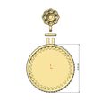 Memory-Notched-pattern-coin-pendant-Flower-cluster-bail-06.jpg Pendente de flores com padrão entalhado de memória modelo de impressão 3D
