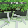 Joyful_2000x2000.png 3D file Herb Labels - Joyful Font・3D printing model to download