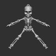 Skeleton_06.jpg Fully Articulated Human Skeleton 3D Print-In-Place STL Model Fidget Toy