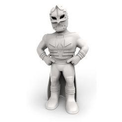 MascaritaSagrada1Sq.jpg STL-Datei Mexican Wrestler Mascarita Sagrada・3D-Druck-Idee zum Herunterladen