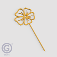 T. Flor3A_Render.png Pack of decorative garden toppers - Line drawings