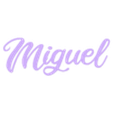 text.stl "Miguel" Name Script Lightbox, Led lamp