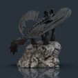 vista 03.jpg Archivo STL Toothless - How to train your dragon for 3d print model・Plan para descargar y imprimir en 3D