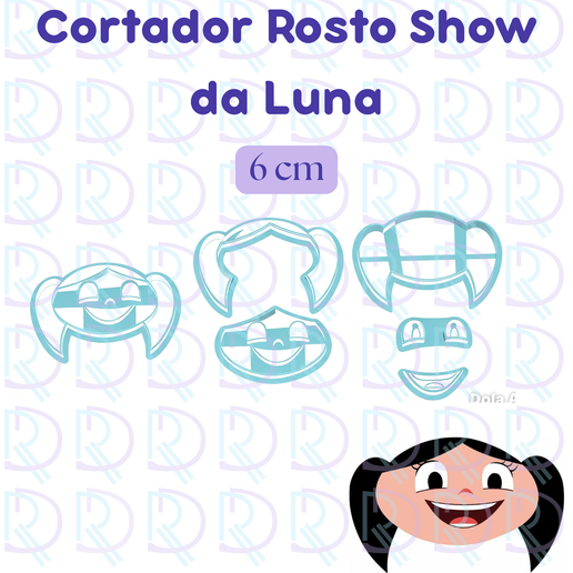 Cortador Show da Luna (Rosto) - 6 cm