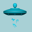 v9.png Alien UFO Wall Light Spaceship - Creative STL