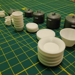 IMG_20201216_193808.jpg STL-Datei Puppenhaus: Geschirr, Töpfe und eine Pfanne・3D-druckbares Modell zum Herunterladen