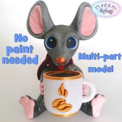 Coffee-Mouse-1b.jpg Файл OBJ Кофейная мышь・Шаблон для загрузки и 3D-печати