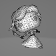 wire.png Stylized Adventurer Girl with Torch - Chibi Figure (3D Print Ready)