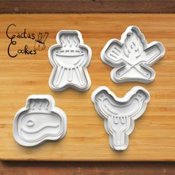 Bild.jpg Archivo 3D Juego de cortapastas de barbacoa 0378・Diseño para descargar y imprimir en 3D