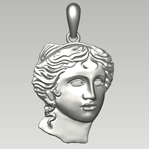Aphrodite Greek Goddess Pendant 3D Print Jewelry Model