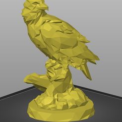 Falcon.jpg Archivo STL Halcón Low Poly・Objeto imprimible en 3D para descargar