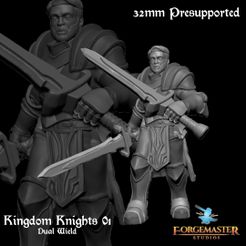 Kingdom Knigbts 01 Dual Wield Fichier 3D Kingdom Knights 01 Dual Wield・Design imprimable en 3D à télécharger, ForgemasterStudios