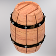 barrel-coloured-render.png WOODEN BARREL – MINIATURE FOR FANTASY D&D DUNGEONS AND DRAGONS RPG ROLEPLAYING GAMES. 28mm SCALE