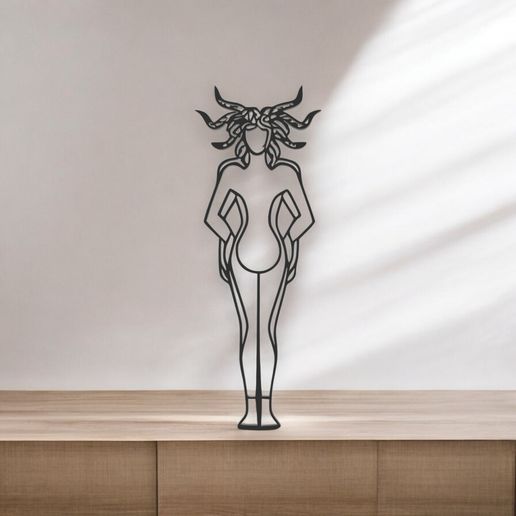 Medusa Line Art - Desktop Line Art 3D model