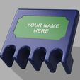 Pool-Cue-Holder-Name-Plate-Example.jpg Pool Cue Holder Weighted With Name Plate 2 Sizes