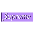Supreme.stl Supreme Keychain