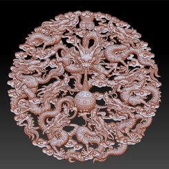 NineDragons1.jpg Archivo STL gratuito nueve dragones・Objeto imprimible en 3D para descargar