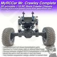 MRCC_MrCrawley_Complete_07.jpg MyRCCar Mr. Crawley Complete. 1/10 Customizable RC Rock Crawler Chassis with Portal Axles and Gearbox