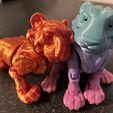 Tiger articulated figure, print-in-place, cute-flexi