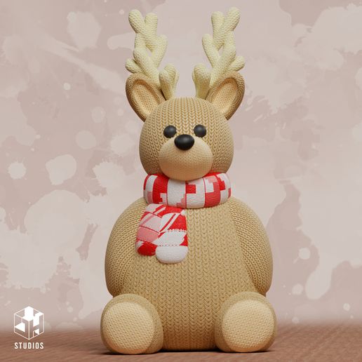 Deer Bear - Christmas Decoration - 3D model önizlemesi
