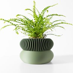 DSC04657.jpg The Elomi Planter Pot with Drainage Tray & Stand: Modern and Unique Home Decor for Plants and Succulents  | STL File