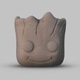 9.JPG Baby Groot Cute Head Planter Cartoon Style 3D print model