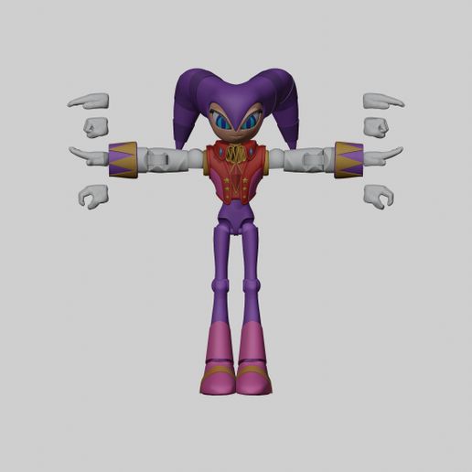 🦸 NIGHTS ARTICULATED (Nights into Dreams)・ STL File for 3D