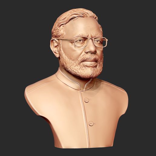 07.jpg Narendra Modi 3D Portrait sculpture