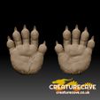 5-toed-pads.jpg 5-Toed Creature Paws for Art Dolls and Puppets