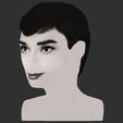 32.jpg Audrey Hepburn black and white bust for full color 3D printing