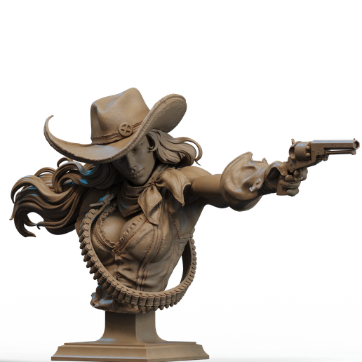 Cowgirl Rogue Bust 3D Print