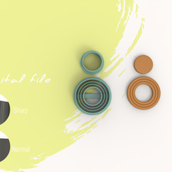 CIRCLE-COMBO-B.png STL-Datei Kreis Combo B Polymer Clay Cutter | Geometrisch | Digitale STL-Datei | 4 Größen | 2 Cutter-Versionen・3D-druckbares Modell zum Herunterladen