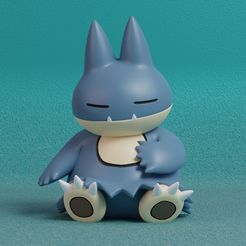 sleeping-munchlax-render.jpg Fichier STL Pokemon - Munchlax endormi・Modèle à télécharger et à imprimer en 3D