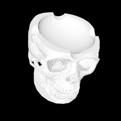 Captura de pantalla 2020-03-10 a las 21.04.22.png Free STL file ashtray skull version cigars・3D print design to download, cloko