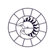 clock_base.stl Wall Clock Zodiac Circle