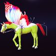 0_00011.jpg HORSE - DOWNLOAD Horse 3d model - for  3D Printing AND FBX RIGGED FOR 3D PROJECT PEGAUS PEGASUS HORSE 3D
