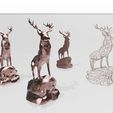 1.jpg Deer - Deer - Voxel - LowPoly - Wireframe 3D Model Print