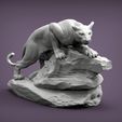 panther-on-stone7.jpg panther on stone 3D print model