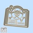 95-2.jpg Science and technology cookie cutters - #95 - biohazard sign (style 1)