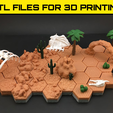 Desert-Set.png DESERT SET - "HEX" TILES FOR A HIGHLY DETAILED 3D GAME BOARD.
